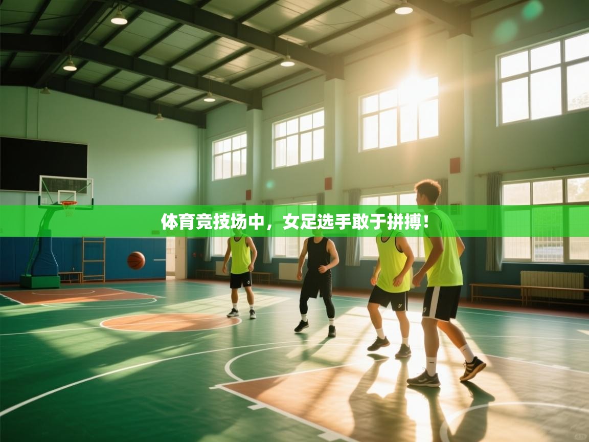 体育竞技场中，女足选手敢于拼搏！