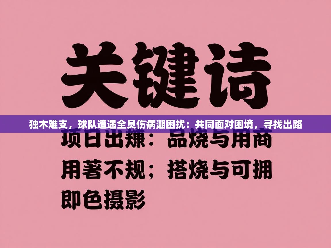 独木难支，球队遭遇全员伤病潮困扰：共同面对困境，寻找出路